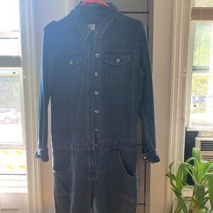 EUC Denim Cotton Boiler Suit Jumpsuit Coverall, Size M